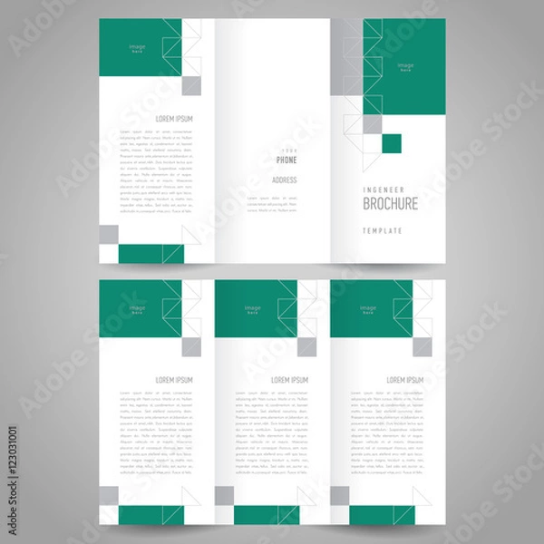 Fototapeta brochure design template triangles geometric abstract