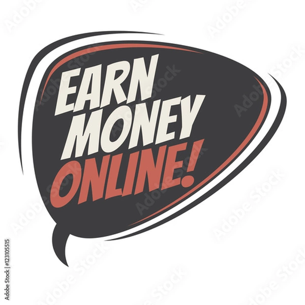 Fototapeta earn money online retro speech balloon