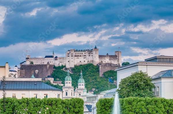 Fototapeta Hohensalzburg Castle (Festung Hohensalzburg) at Salzburg, Austri