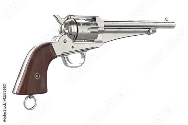 Fototapeta Gun cowboy classical west weapon. 3D graphic