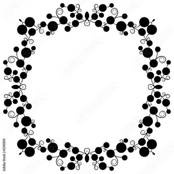 Fototapeta Black and White Circle Vector Frame