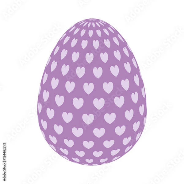 Fototapeta happy easter colorful egg over white background. vector illustration