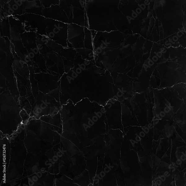 Fototapeta Black marble natural pattern for background, abstract natural ma