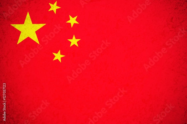 Fototapeta China flag ,3D China national flag illustration symbol. 