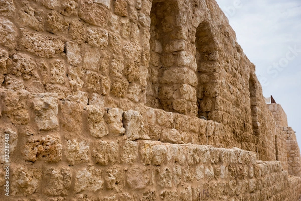 Fototapeta Close up of old stone building