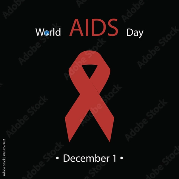 Fototapeta World AIDS Day. Vector illustration