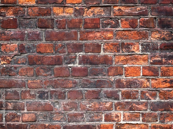 Fototapeta red brick wall texture urban background