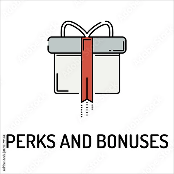 Fototapeta PERKS AND BONUSES Line icon