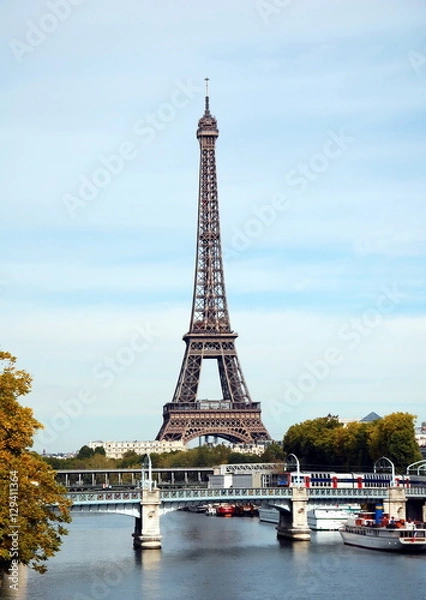 Fototapeta View of the Seine and the Eiffel Tower, Paris 