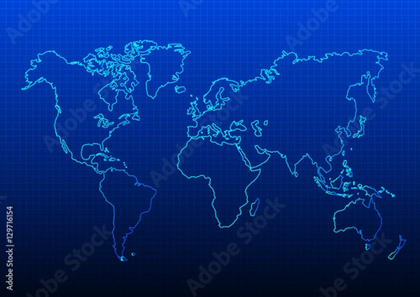 Obraz maps of the Earth's. Vector illustration