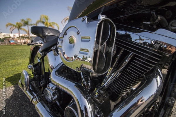 Fototapeta Motorcyle engine detail