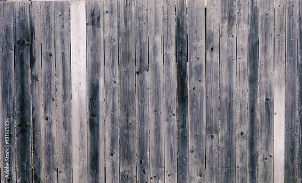 Fototapeta Old wooden fence in village