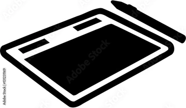 Fototapeta Graphic tablet with pen