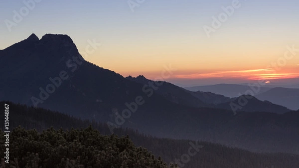 Fototapeta Giewont at the sunset