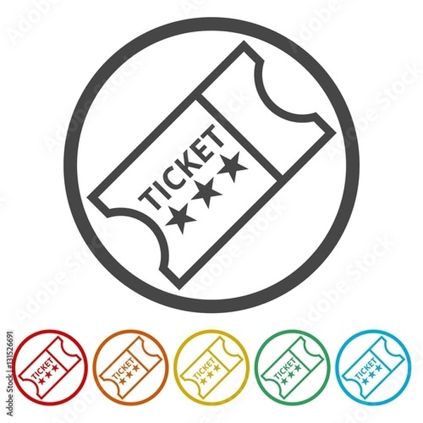 Fototapeta Ticket icon 