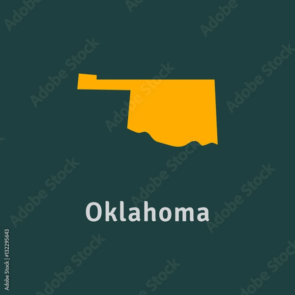 Fototapeta region icon of USA. oklahoma