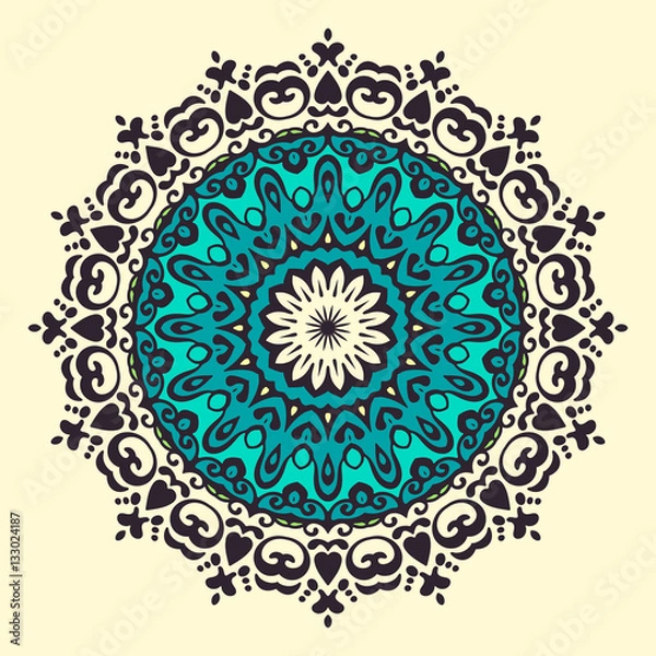 Fototapeta decorative mandala circle vector design element