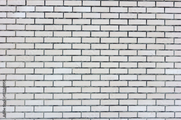 Fototapeta White bricks in layers as a cladding of a wall