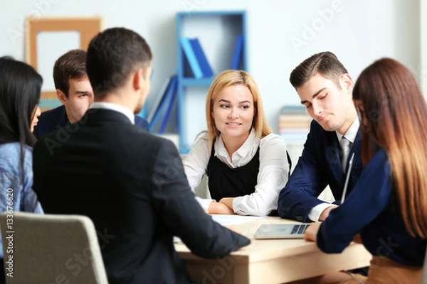 Fototapeta Business people working in conference room