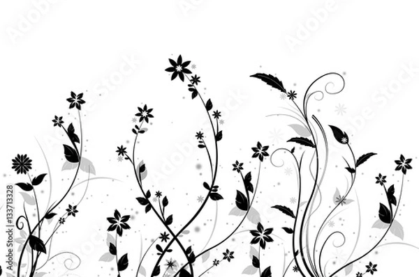 Fototapeta Floral Silhouetts