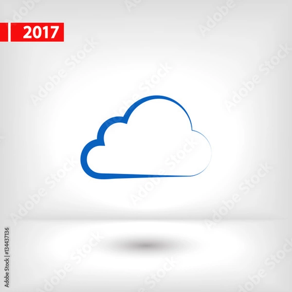 Fototapeta  cloud icon, vector illustration. Flat design style