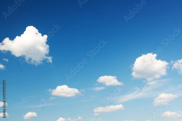 Obraz white clouds on blue sky