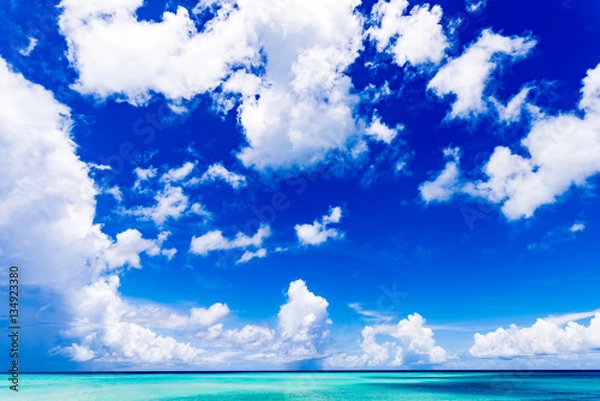 Fototapeta Blue sky, landscape. Okinawa, Japan, Asia.