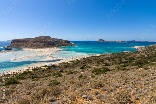 Fototapeta Balos beach. The west coast of the peninsula Gramvousa. The island of Crete. Greece.