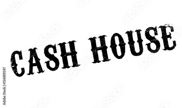 Fototapeta Cash House rubber stamp. Grunge design with dust scratches. Effects can be easily removed for a clean, crisp look. Color is easily changed.