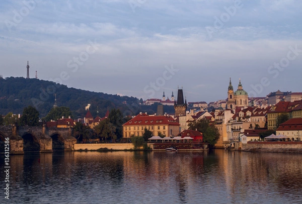 Fototapeta Morning, view  on  old city . Prague.Czech Republic, European travel.