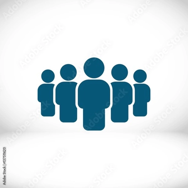 Fototapeta people with the leader icon stock vector illustration flat design