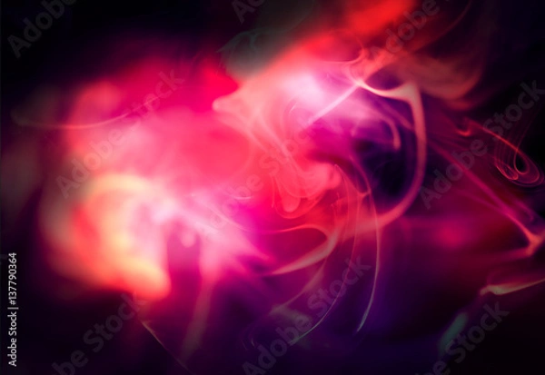 Fototapeta Pink smoke abstract dark background