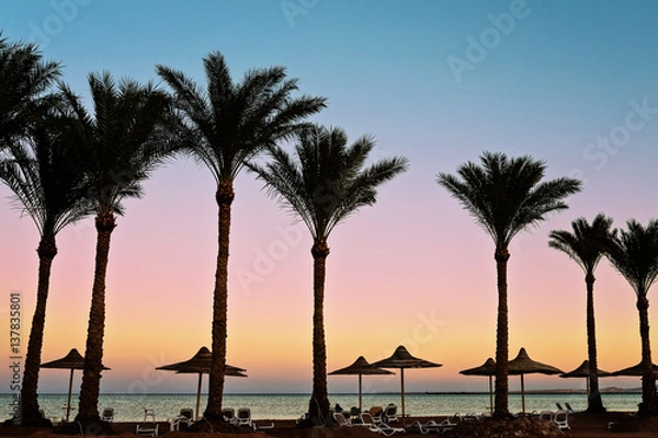 Fototapeta Sunrise over Sharm El Sheikh,  Red sea, Egypt