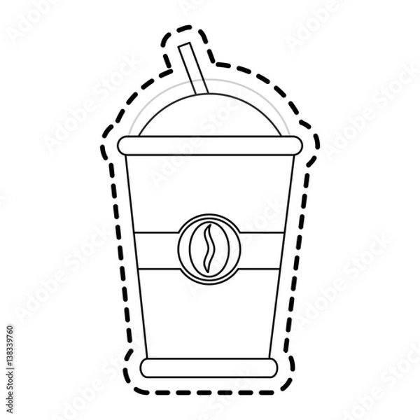 Fototapeta disposable cup of coffee icon image vector illustration design 