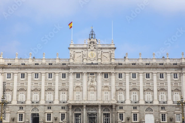 Fototapeta Royal Palace of Madrid, Spain. Facade