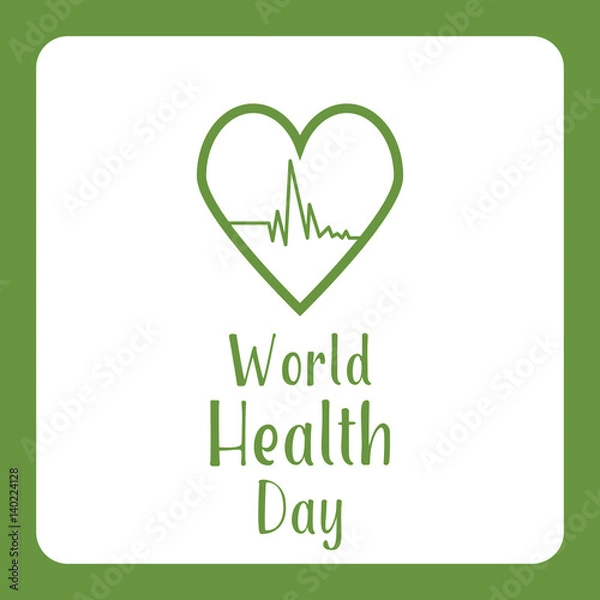 Obraz Greeting card of the World Health day