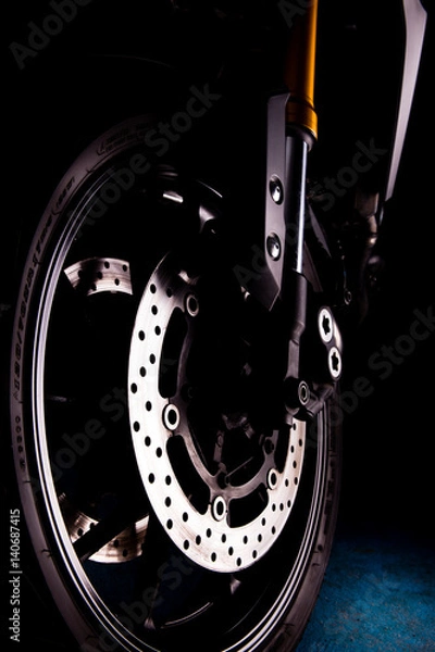 Fototapeta motorcycle wheel