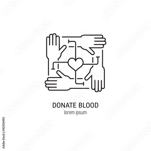 Fototapeta Blood donation concept 