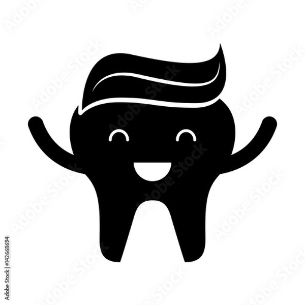 Fototapeta tooth with toothpaste character icon vector illustration design