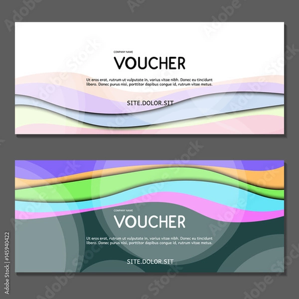 Fototapeta Gift voucher. Vector, illustration.