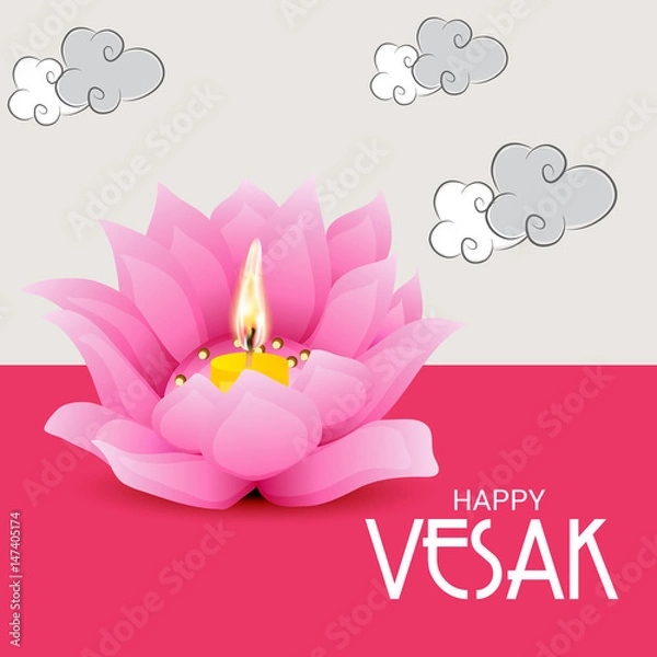 Fototapeta Happy Vesak Day Banner