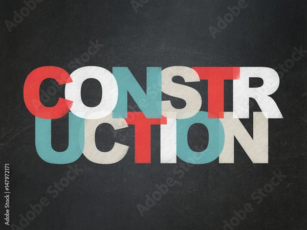 Fototapeta Building construction concept: Construction on School board background