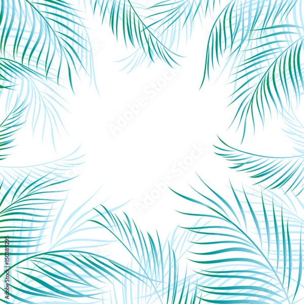 Fototapeta Tropical palm leaves background