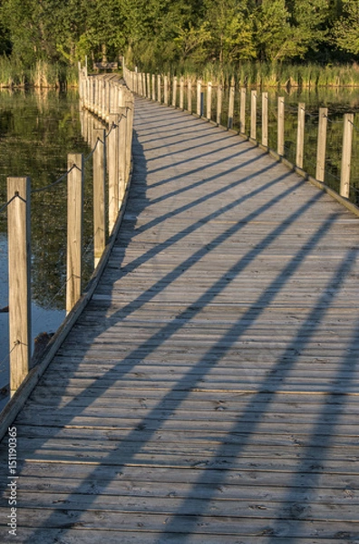 Fototapeta Golden hour walkway