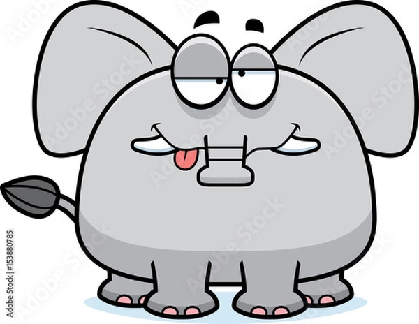 Fototapeta Drunk Cartoon Elephant