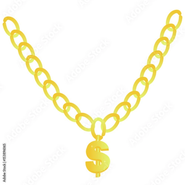 Fototapeta chain with  a dollar sign