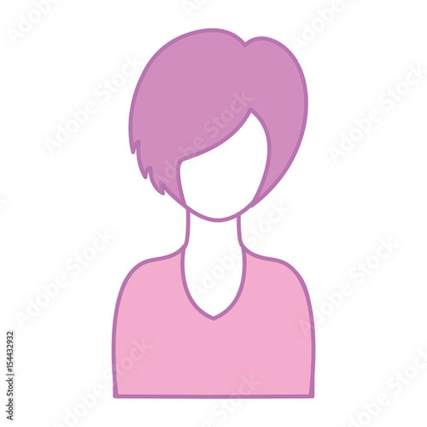 Fototapeta young woman avatar character vector illustration design