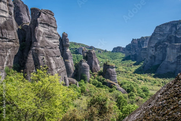 Fototapeta Rock formations in Meteora, Greece