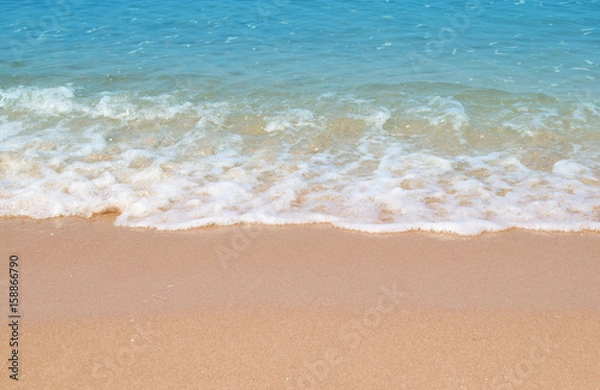 Fototapeta Wave & Sand beach background
