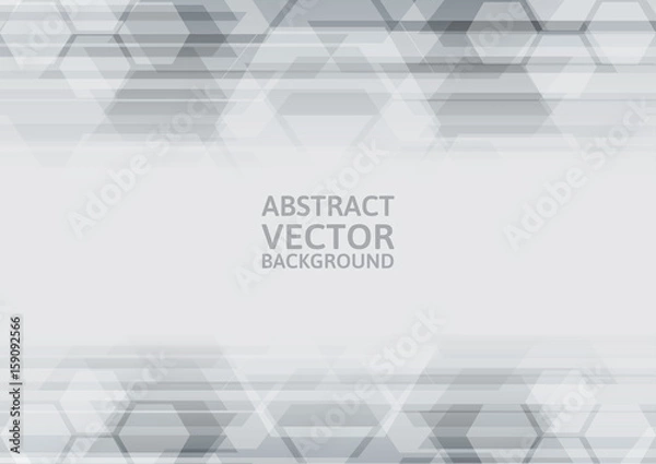 Fototapeta vector geometric gray abstract background